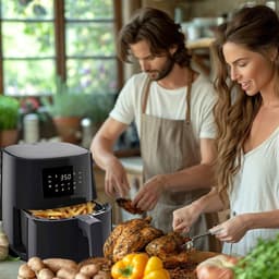 Cosensi - Siliconen bakvorm voor heteluchtfriteuse, 2 stuks accessoires - Geschikt voor Philips Essential 4,1 l - HD9252, HD9200, HD9255 - Hittebestendige bakvorm - Airfryer accessoires duurzaam siliconen. — thumbnail 4