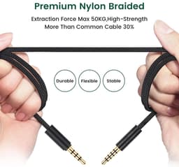 Cosensi - Kabelvervanging voor gaming headset met 3,5 mm jack - Zwart — thumbnail 4