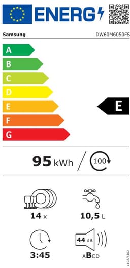 Samsung DW60M6050FS - Vrijstaande vaatwasser - Besteklade - RvS - Uitgestelde start timer - AquaStop-functie - 44 dB — thumbnail 4