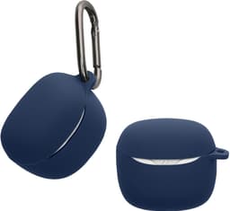 kwmobile Hoes geschikt voor JBL Tune Flex 2 - Siliconen cover voor oordopjes in donkerblauw — thumbnail 1