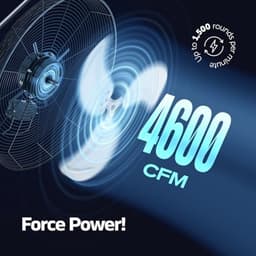 Industriële hogesnelheids wandventilator 4600 CFM - Krachtige 3-snelheden met 360 graden instelbaar — thumbnail 1