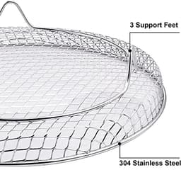 3 Pack Universele Airfryer Accessoires - Ronde Grill en Stapelbare Grill Net — thumbnail 4