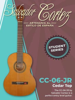 Salvador Cortez  3/4 klassieke gitaar CC-06-JR — thumbnail 2
