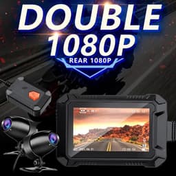 Motorfiets DVR Voor- en achter dual channel rijvideorecorder zwarte doos — thumbnail 5