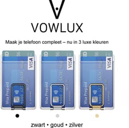 Compatible MagSafe Kaarthouder met Telefoonstand – Transparante Magnetische Pasjeshouder – Geschikt voor iPhone 12/13/14/15/16/17 Air/Pro/Max/Plus - Voor 2 Pasjes Gouden klep — thumbnail 3