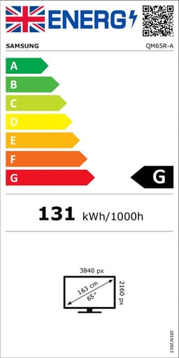 Samsung QM65R-A Digitale signage flatscreen 165,1 cm (65") LED Wifi 500 cd/m² 4K Ultra HD Zwart Type processor Tizen 4.0 24/7 — thumbnail 8