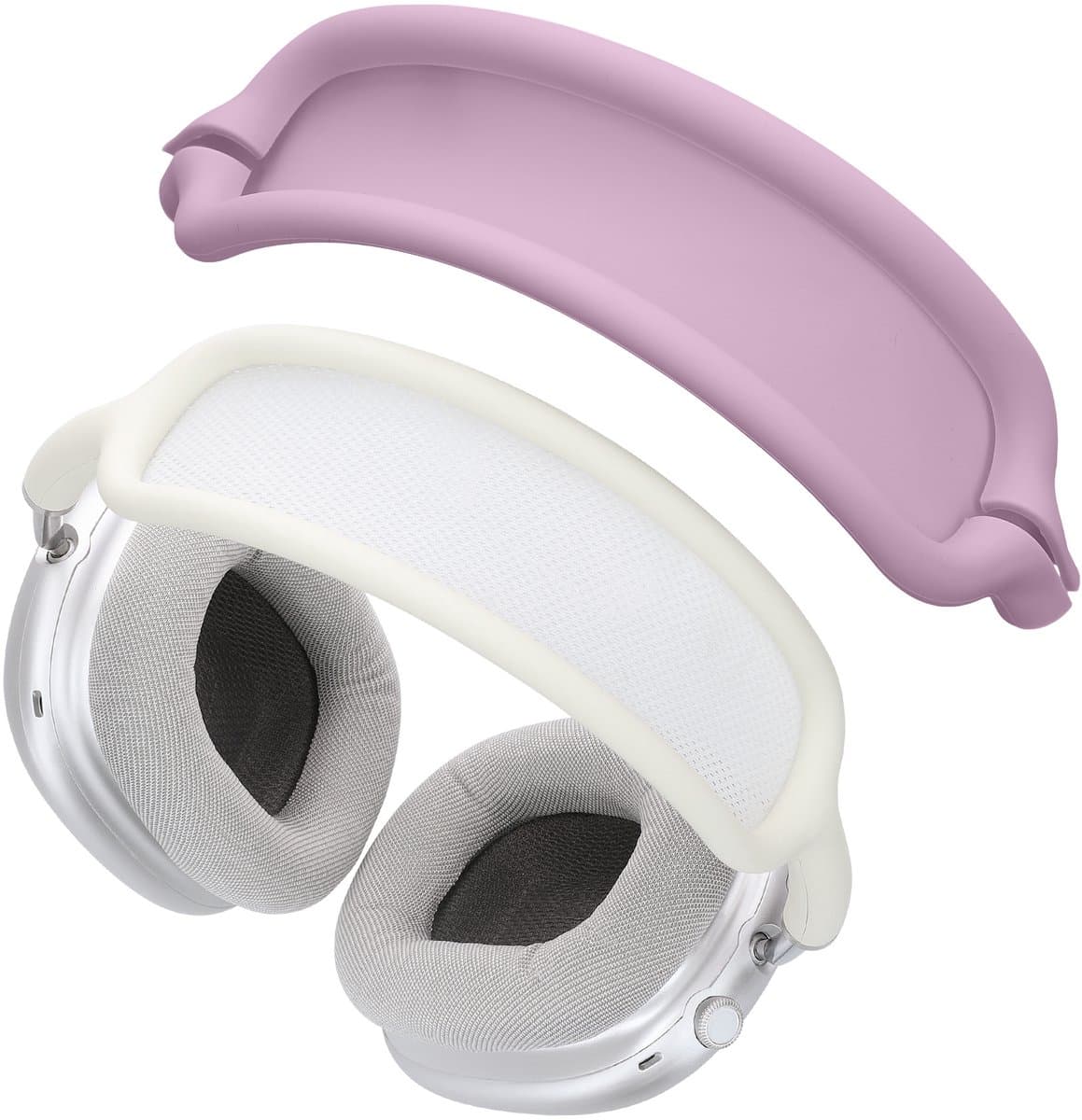 kwmobile band voor koptelefoon - geschikt voor AppleAirPods Max / AirPods Max 2 - Hoofdband cover van zacht siliconen materiaal - In lavendel — afbeelding 1