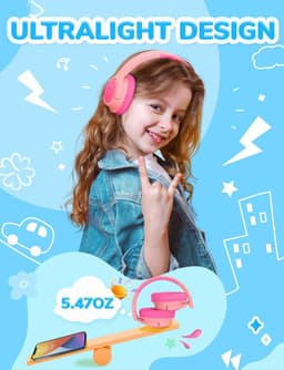 Koptelefoon kinderen met draad - Kinderkoptelefoon - Bedrade hoofdtelefoon - Veilig volume - School - Tablet - Laptop - Reizen - Muziek luisteren — thumbnail 5