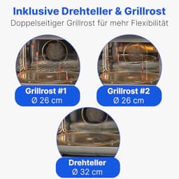 Inbouw magnetron 3in1 met grill en convectie - 25 liter - 10 automatische programma's - Roestvrij staal - 900 watt — thumbnail 7