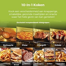Digitale Airfryer Oven 10-in-1 met Snel Luchtcirculatie en 60-Minuten Timer, 11 L, 2000 W, Zwart — thumbnail 5