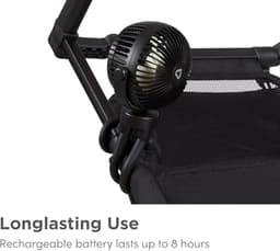 Draagbare Mini-Ventilator voor Kinderwagen met LED-verlichting - 360° Draaibaar en 4 Snelheden — thumbnail 4