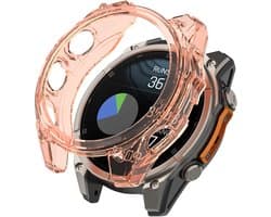Stravo Soft Case Sport Hoesje voor Garmin Fenix 8S (43MM) / Fenix 8S Solar (43MM) – TPU Materiaal Bescherming – TPU Case Protectie en Beschermhoes voor Garmin Smartwatches (Oranje)