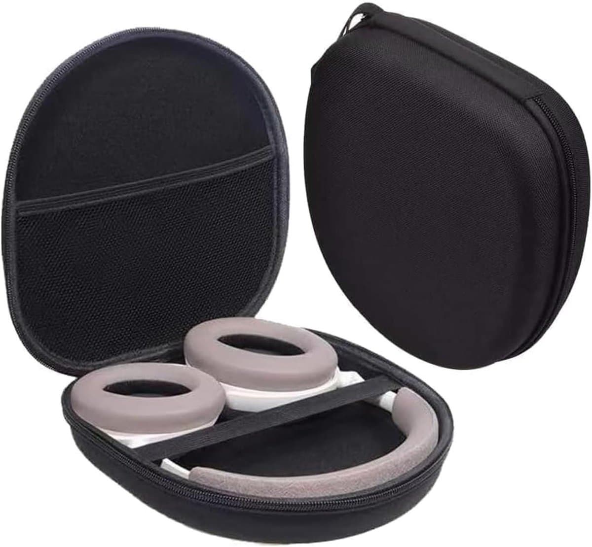 Brenzoos - Opbergetui voor hoofdtelefoon met harde schaal en rits - Ideaal voor reizen - 22 x 19 x 6 cm — afbeelding 1