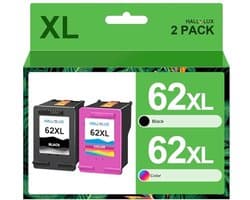 Inktcartridges 62 XL Multipack - Compatibele Vervangingen voor Zwarte en Kleurencartridges voor Envy en OfficeJet Printers (2-pack)