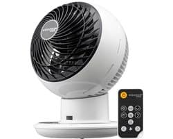 Ultra Krachtige Stille Draagbare Bureauventilator met Afstandsbediening - Multidirectionele Oscillatie en Gelijkstroommotor