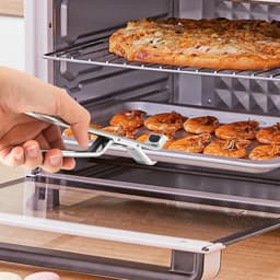 2-stuks RVS anti-verbrandingsklemmen - Multifunctionele keuken anti-verbrandingsklemmen voor kommen - Klemmen voor hete platen - Keukengereedschap - Antislipontwerp - Geschikt voor ovens, airfryers, stoomkokers en potten en kommen - Zilver — thumbnail 5