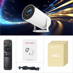 Mini Beamer 2026 + 100'' Projectiedoek – Pro Versie – Draagbare Mini Projector – Android 12.0 – Screen Mirroring – Home Cinema – Compacte Beamer — thumbnail 5