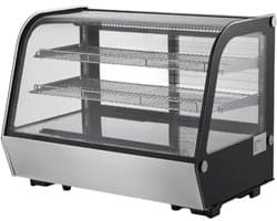 Gekoelde Displaykast – Koelvitrine – Koelkast – Presentatiekast – Bakkerskast – 278 Liter Inhoud – LED-Verlichting - 5 Kubieke Voet Boog