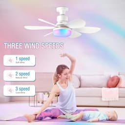 Dimbare Plafondventilator met Licht en Afstandsbediening - Stil, RGB-modus, 3 Snelheden, Timer — thumbnail 5