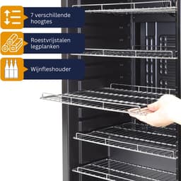 Sommertal koelkast - Stille drankkoelkast met led, touchscreen en slot - Kleine flessenkoelkast - zwart - Energieklasse F — thumbnail 3