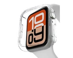 Hoes - Geschikt voor Apple Watch SE 3 (40 mm) - Sterk & Shockproof - Smartwatch Full Bumper Hoesje - Siliconen Case Cover - Transparant