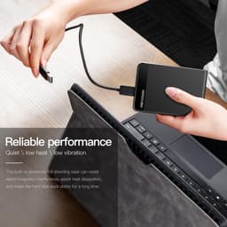 Ultradunne Externe Harde Schijf 1TB - Draagbare 2,5 inch SATA HDD voor PS4, Xbox One, Wii U, PC, Mac en Laptop - USB 3.0 — thumbnail 4