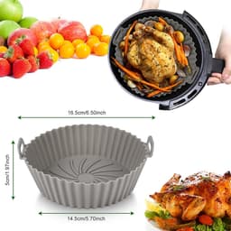 Sander Shop Siliconen vorm Heteluchtfriteuse, accessoire voor Philips Dual Basket Airfryer 3000-serie 6L/3L, heteluchtfriteuse, siliconen vorm, airfryer-accessoires voor Philips Airfryer 3000 Dual Basket, — thumbnail 5