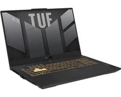 ASUS TUF Gaming F17 FX707VJ-RB53-CA Intel Core 5 210H Laptop 43,9 cm (17.3") Full HD 16 GB DDR4-SDRAM 512 GB SSD NVIDIA GeForce RTX 3050 Wi-Fi 6 (802.11ax) Windows 11 Home Zwart, Grijs