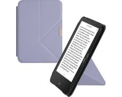 kwmobile e-reader hoesje geschikt voor Tolino Vision 1 / 2 / 3 / 4 HD hoes - Ereader flip case met standaard - E reader cover van kunstleer - In lavendel