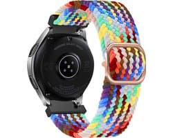 Strap-it Smartwatch bandje 20mm - geweven / gevlochten nylon bandje geschikt voor Polar Ignite / Ignite 2 / 3 / Unite / Pacer - Amazfit Bip / GTS / GTR 42mm - Huawei watch GT 2 42mm / GT 3 42mm / GT 3 Pro 43mm - kleurrijk