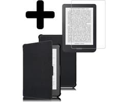 Hoes Geschikt voor Kobo Clara HD - E-reader Bescherm Hoesje Case Sleep Cover Met Screenprotector - Hoes Geschikt voor Kobo Clara HD Hoesje - Zwart
