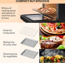 Klarstein 18 L Heteluchtfriteuse, Airfryer met Stoom- en Droogfunctie, Snelle XXL Heteluchtfriteuse, Timer, 10 Programma’s, Airfryer voor Heteluchtfrituren, 2450 W Heteluchtfriteuse zonder Vet — thumbnail 8