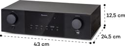 Auna AMP-4000 DAB hifi-stereoversterker, DAB+-radio, stereoversterker, USB-afstandsbediening, versterker met LED-display, hifi-versterker, zwart — thumbnail 5