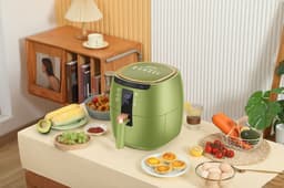 Swiss Pro+ - SP-DAF7LG - airfryer XXXL - Intelligente Heteluchtfriteuse Digitaal- 7 L - XXXL - New Model 2026- GRATIS Recepten Boek - Touchscreen - TURBO Opwarmen - Green - 7 liter — thumbnail 7
