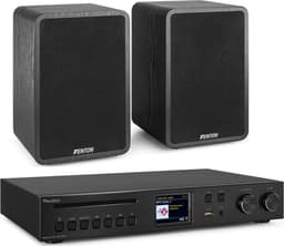 Fenton HiFi stereo set met 2 speakers en tuner - Met Bluetooth, DAB+, FM en internetradio - 200W — thumbnail 1