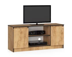 AKORD Furniture Factory OP0LRTV120CRA, Eiken, 2 schappen, Mat, 2 deur(en), 400 mm, 1200 mm