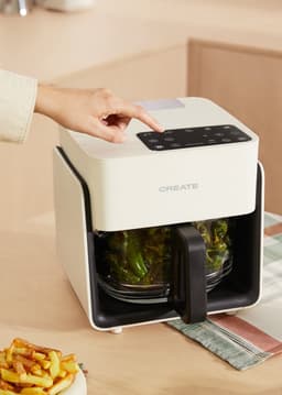 CREATE - Enkel 4,2 l Vrijstaand 1300 W Heteluchtfriteuse - Wit - AIR FRYER STUDIO CRYSTAL — thumbnail 6