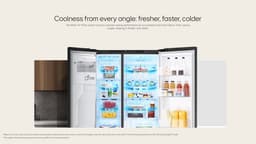 LG GSLC41PYPE Amerikaanse koelkast 641L met water- en ijsdispenser zonder leidingwerk - SpacePlus icemaker - LinearCooling voor stabiele versheid - ruime 641L inhoud voor gezinnen en stille. Energieklasse E — thumbnail 13