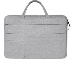 DrPhone S04 Laptop/Tablet Sleeve Case HandTas – Waterafstotend – Meerdere zakken - Geschikt tot 15 inch – Grijs