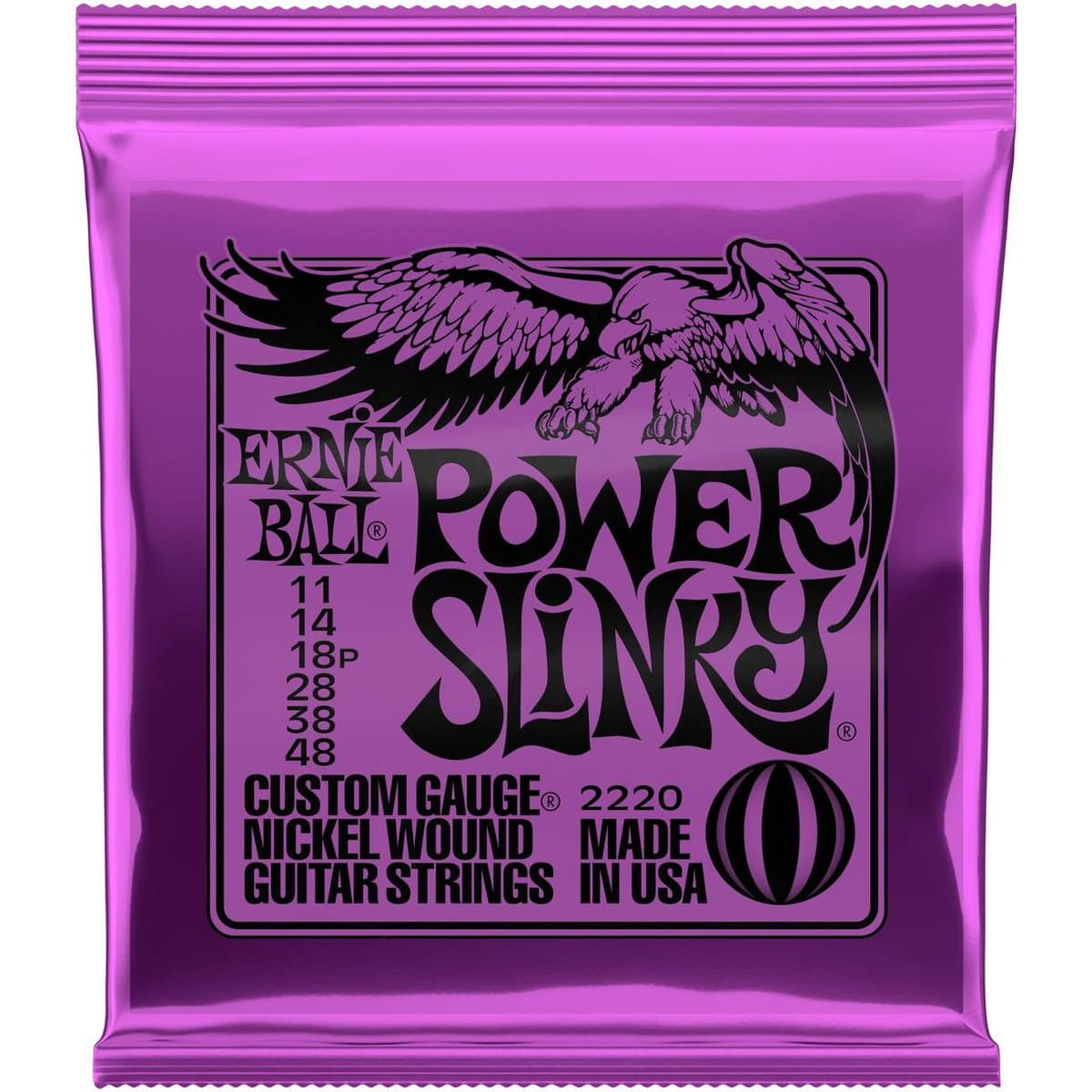 Ernie Ball Power Slinky - Elektrische Gitaarsnaren - Nickel Wound - Heavy Gauge - 11-14-18p-28-38-48 — afbeelding 1
