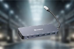 Sandberg - 136-45 - USB-C 13-in-1 Travel Dock - Grijs — thumbnail 2