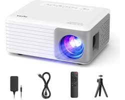 Full HD 1080P Mini Beamer op Statief - Voor Home Theater - 5500 Lumen - 55000 Uur LED - Smartphone HDMI USB Laptop Firestick AV PS5 Beamer