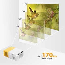 Mini beamer voor kindercadeau cartoon draagbare outdoor filmprojector - thuisbioscoop video projector met directe spiegeling Beamer — thumbnail 5