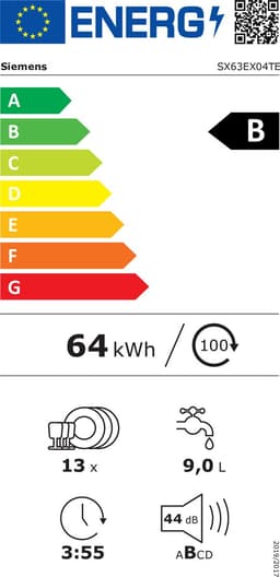 Siemens SX63EX04TE - iQ300 - Vaatwasser - Inbouwvaatwasser - 60 cm - XXL (extra hoog) - Energielabel B - Home Connect - varioSpeed Plus: je vaat tot wel drie keer zo snel schoon — thumbnail 8