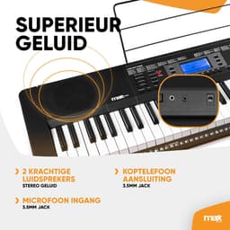 Complete keyboard set - MAX Rhapsody61 met 61 toetsen - Inclusief bankje, standaard en koptelefoon — thumbnail 4