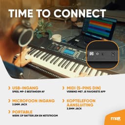 Complete keyboard set - MAX Rhapsody61M met 61 toetsen - Inclusief bankje, standaard en koptelefoon — thumbnail 3