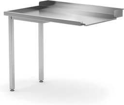 HENDI Uitlooptafel vaatwassers – rechterzijde – roestvast staal – verstelbare poten – 1000x700x850 mm — thumbnail 1