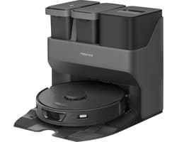 Roborock S7 Max Ultra - Robotstofzuiger Zwart - Met AED Station Dock - Zelfreinigend, 3D Quick Mapping