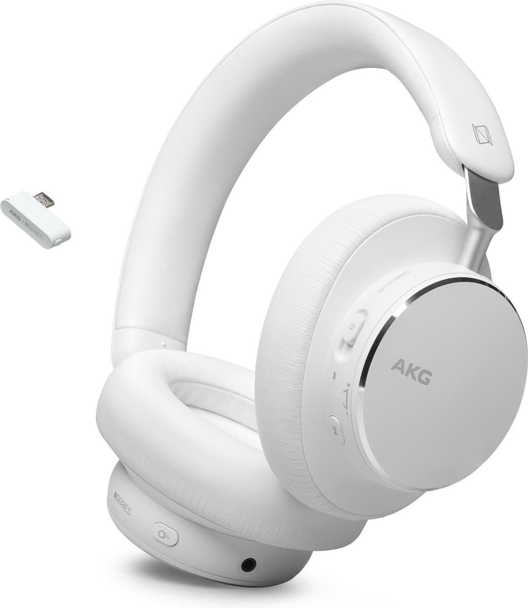 AKG N9 Hybrid ANC On-ear Draadloze hoofdtelefoon Met Noise-cancelling Wit — afbeelding 1