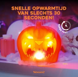 BeamZ Halloween rookmachine partyset compleet - Met opklikbare pompoen - Inclusief rookvloeistof — thumbnail 4